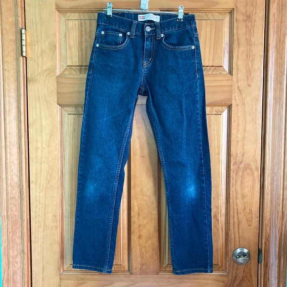 Boy’s size 10 Levi’s regular taper leg blue jeans with adjustable waist - Picture 1 of 7